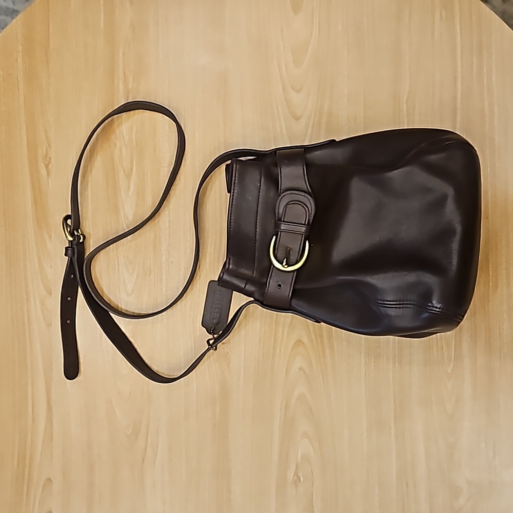 Coach Natural Full Grain Belted Pouch Bag